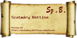 Szatmáry Bettina névjegykártya